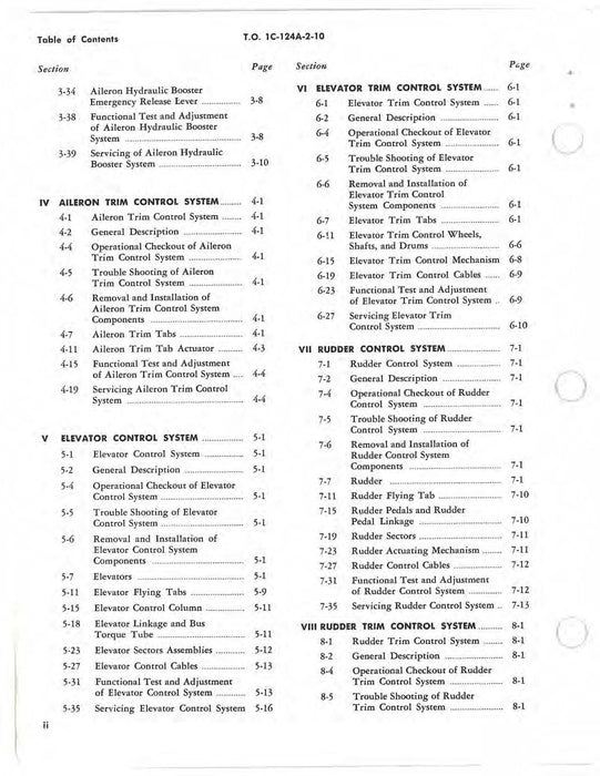 McDonnell Douglas C-124A And C-124C Maintenance Instructions Volume X Flight Controls (1C-124A-2-10)