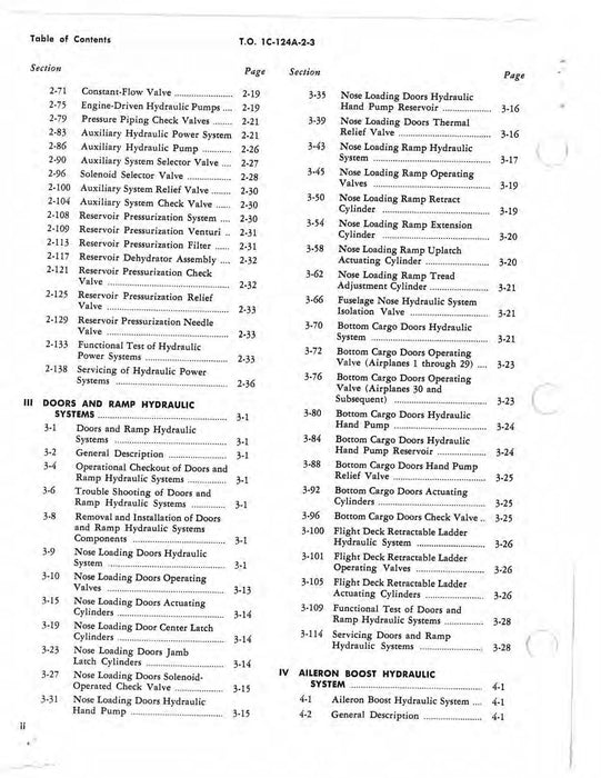 McDonnell Douglas C-124A And C-124C Maintenance Instructions Volume III Pneudraulics (1C-124A-2-3)