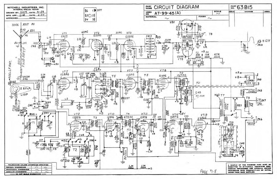 Avigators AT-99-45A,45 & AT-91-47 1954 Maintenance Instructions (AYAT9945A-54-MC)