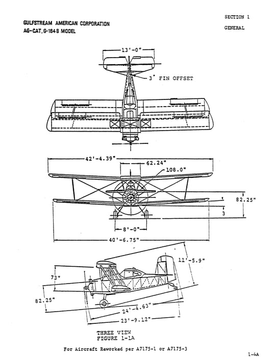 Grumman Ag Cat G-164B Pilots Operating Handbook