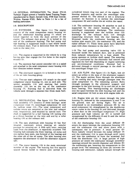 Continental J402-CA-700 Turbo Jet Engine Intermediate Maintenance Instructions (9-1410-421-14-2)