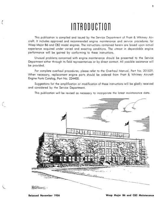 Pratt & Whitney Aircraft Wasp Major B6 & CB2 Models Maintenance Manual (182070)