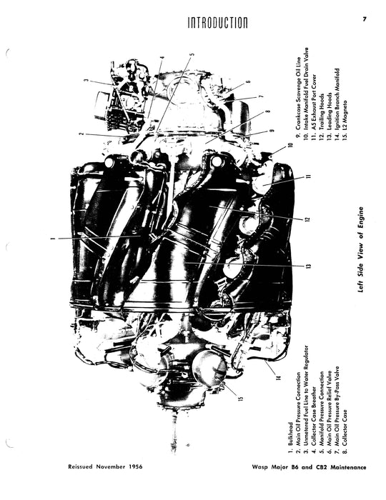 Pratt & Whitney Aircraft Wasp Major B6 & CB2 Models Maintenance Manual (182070)