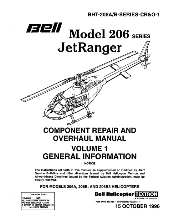 Bell Helicopter 206A,B,B3 1996 Component Repair and Overhaul Manual