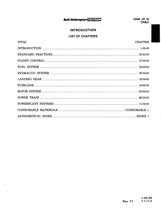 Bell Helicopter 206B 1977 Component Repair and Overhaul Manual