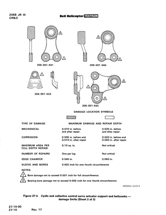 Bell Helicopter 206B 1977 Component Repair and Overhaul Manual