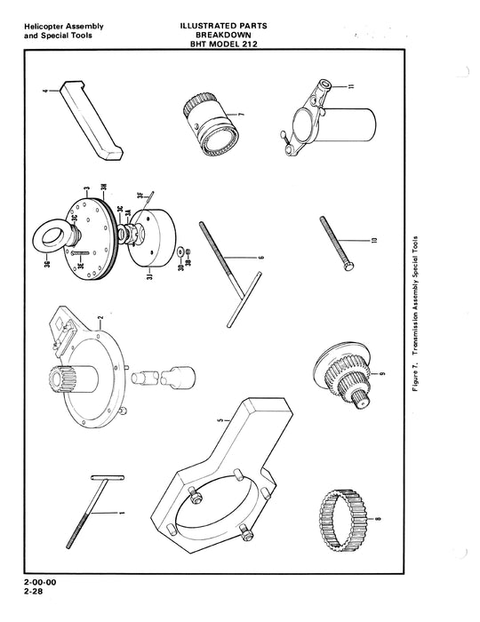 Bell Helicopter Model 212 1978 Illustrated Parts Breakdown