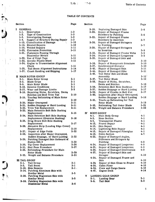 Bell Helicopter UH-1F 1964 Structural Repair Manual T.O. 1H-1(U)F-3