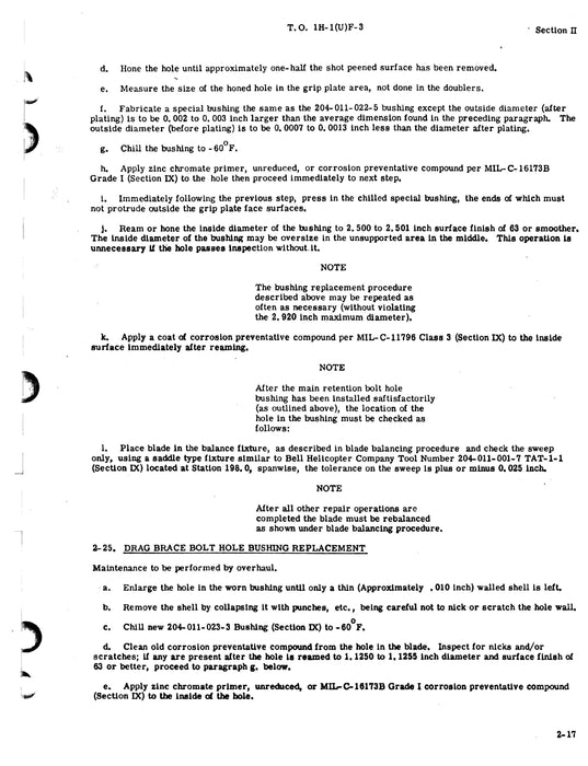 Bell Helicopter UH-1F 1964 Structural Repair Manual T.O. 1H-1(U)F-3