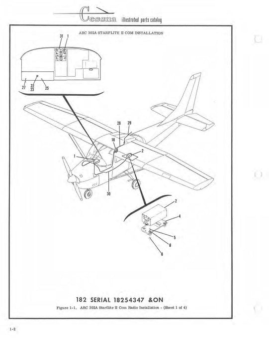 Cessna Electronics Maintenance, Parts Manual D214-13 1963