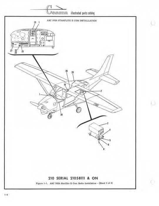 Cessna Electronics Maintenance, Parts Manual D214-13 1963