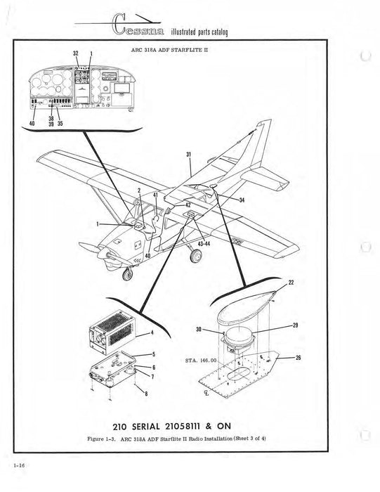 Cessna Electronics Maintenance, Parts Manual D214-13 1963