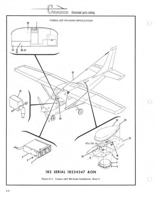 Cessna Electronics Maintenance, Parts Manual D214-13 1963