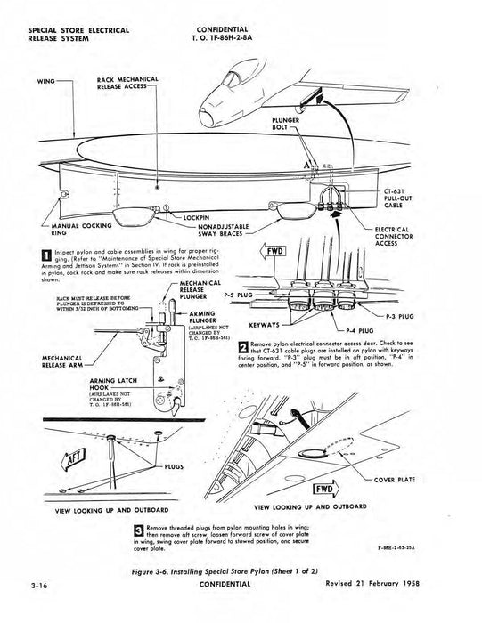 North American F-86H 1956 Organizational Maintenance Manual Armament Systems(1F-86H-2-8A)