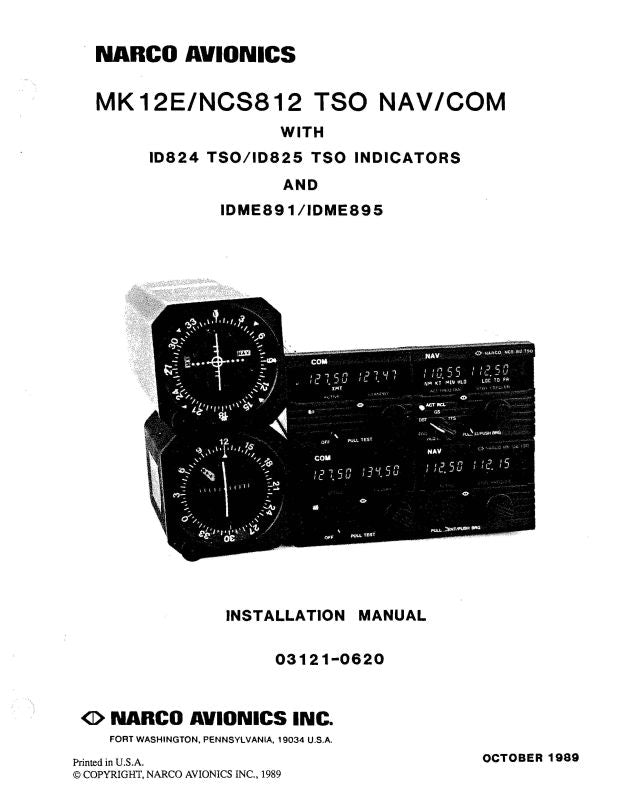 Narco MK12ENCS812 TSO Installation Manual (031210600) — Essco