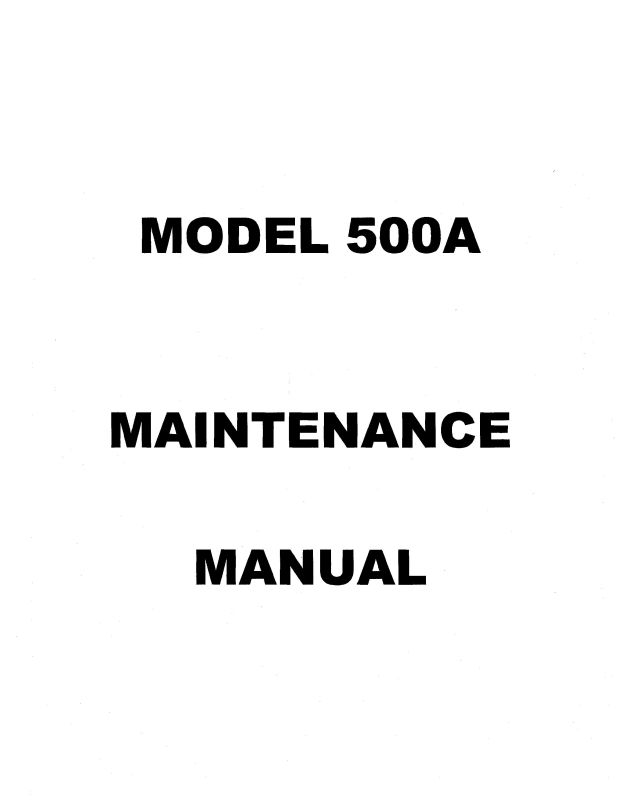 Aero Commander 500A Maintenance Manual (AC500A-M-C) — Essco Aircraft