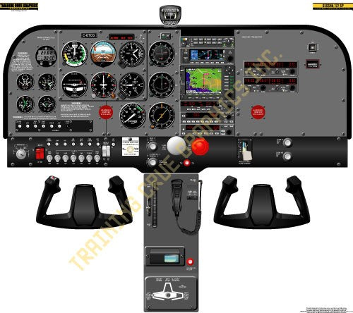 Aviation Training Graphics Cessna 172S SP Handheld Cockpit Poster ...