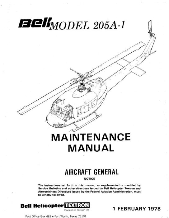 Bell Helicopter 205A-1 Maintenance Manual