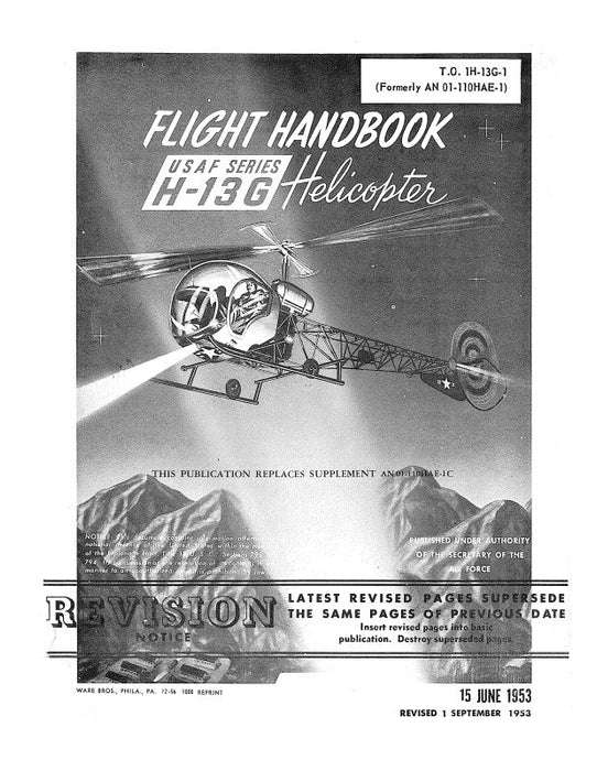 Bell Helicopter H-13G 1953 Flight Handbook