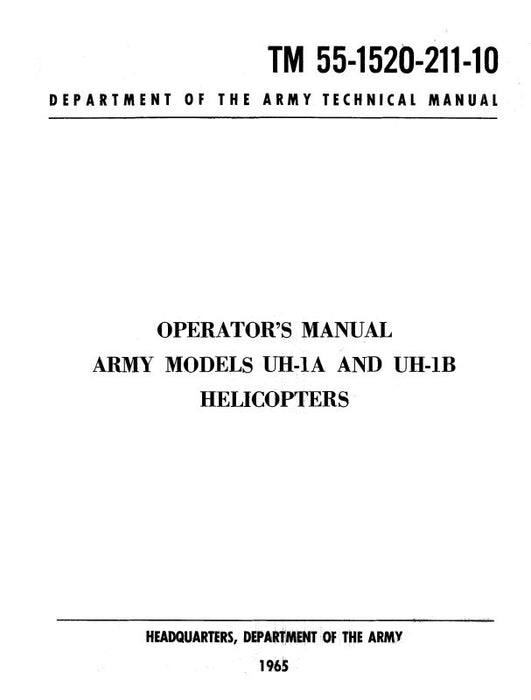 Bell Helicopter UH-1A,B 1965 Operator's Manual